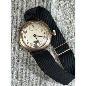 RARE Waltham Trench Watch WWI - Gold Wind Needs Minor Repair